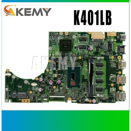 For ASUS K401L K401LB K401LN K401LX laptop Motherboard REV2.0 DDR3 GT940 with processor 4GB memory on board mainboard tested OK
