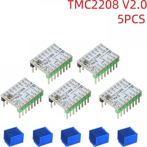 5PCS Makerbase MKS TMC2208 V2.0 Stepper Motor Driver StepStick 3D Printer Parts For SKR V1.3 V1.4 MKS GENL 3D printer TMC2208