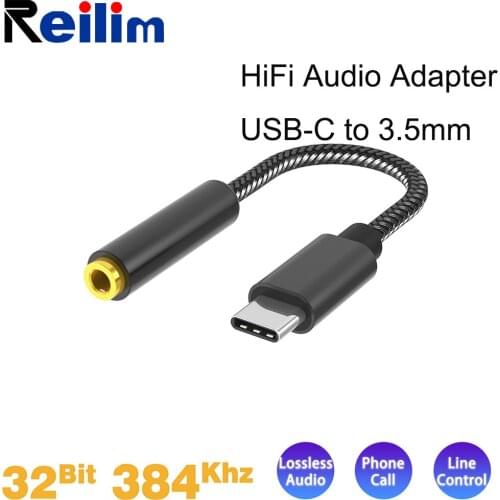 HiFi DAC Earphone Amplifier USB type c to 3.5mm Headphone Jack Adapter for huawei adapter usb type c Hifi Digital Audio Converte