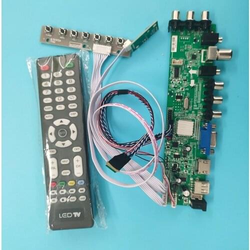 Kit For HSD101PFW4-A00 VGA AV remote LED DVB-T DVB-T2 TV LVDS USB HDMI WLED 1024X600 Signal controller board digital 40pin 10.1"