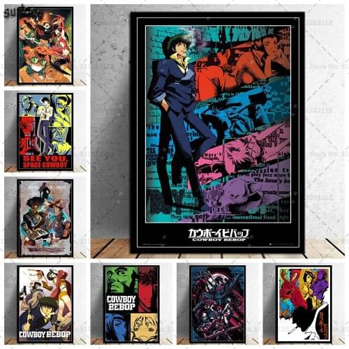 Cowboy Bebop Anime Poster Prints Wall Art Canvas Painting Posters Picture for Living Room Home Decoration