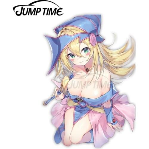 Jump Time 13cm x11.3cm Car Sticker Cute Anime Girls Decals Sexy Windshield Motorcycle Wiper Waterproof Vinyl Car Decor