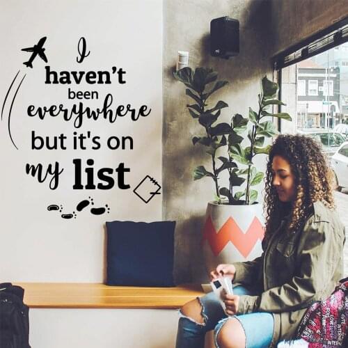 Diy list everywhere Wall Sticker Removable Self Adhesive Watercolo Kids Room Nature Decor Decal Creative Stickers