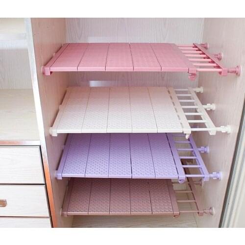 Wall Mounted Adjustable Closet Organizer Storage Shelf Kitchen Rack Space Saving Wardrobe Decorative Shelves Cabinet Holders