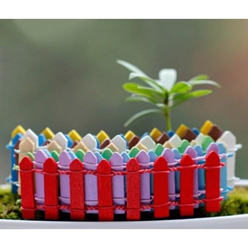 NEW Wood Fence DIY Palisade Miniature Fairy Garden Home Houses Decoration Mini Craft Micro Landscaping Ornaments Acc Wholesale