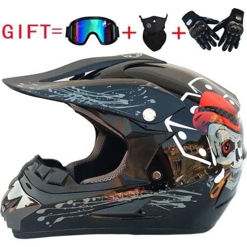 Send 3 Gifts Full Face Dirt Bike Helmet Racing Downhill AM DH Cross Casco Moto Capacete De Moto Fro Children Dot Approved Unisex