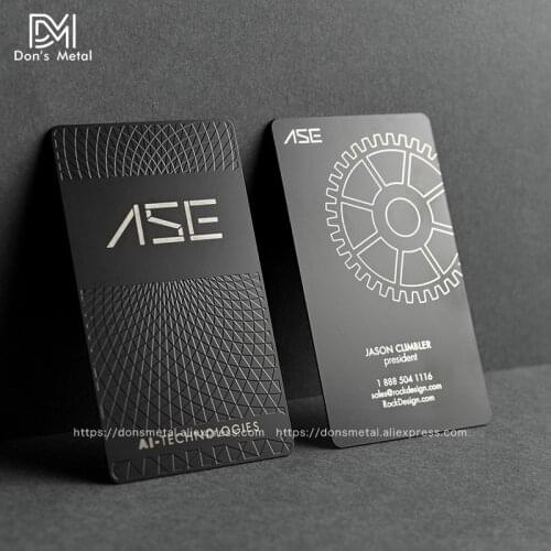 Personalized stainless steel business card hollow metal card custom metal business card design