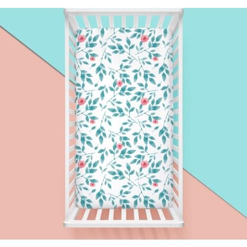 Baby Fitted Crib Sheets 130*70 cm Cartoon Print Bed Sheet Baby Bedding Mattress Covers Crib Sheet for Unisex Baby Boys Girls