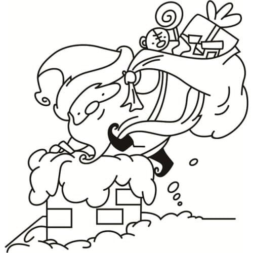 Santa Claus Transparent Silicone Rubber Stamp Sheet Cling Scrapbooking DIY Cute Pattern Photo Album PaperCard