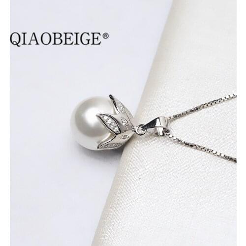 QIAOBEIGE handmade pendant jewelry accessory Wholesale silvercharm pendant necklace with shiny zircon stone for making pendant
