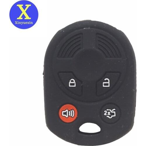 Xinyuexin Silicone Car Key Cover FOB Case for Ford CMAX,EscapeTransit Focus Edge Expedition Explorer,Flex,Mustang,Taurus Fusion