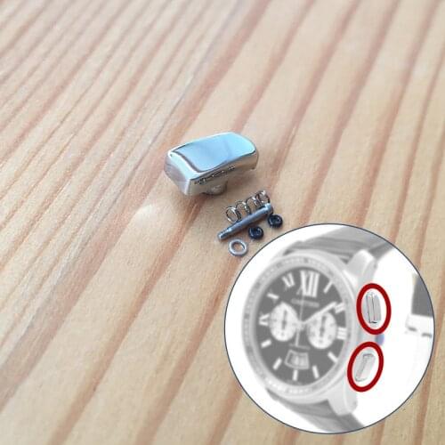 Steel pusher button for Car tier Cali bre 3578 42mm automatic watch