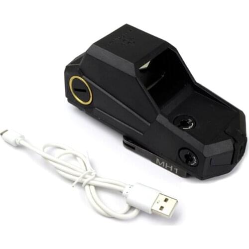 Tactical Hartman MH1 Red Dot Sight Reflex Largest Field Scope With Quick Detach and USB Charger with Markings Black