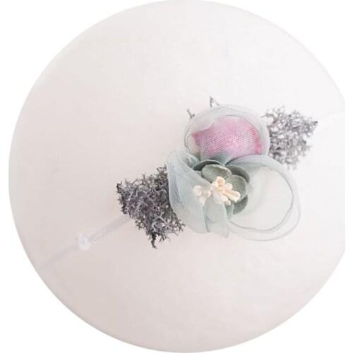 Baby Headband With Flower Girl Photo Shoot Newborn Photography Props For Studio Princess Headwear Flower Hair Accessories