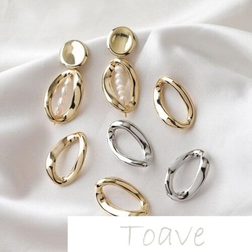 Twisted straight hole shaped hollow diy earrings beaded earrings hand-made material accessories