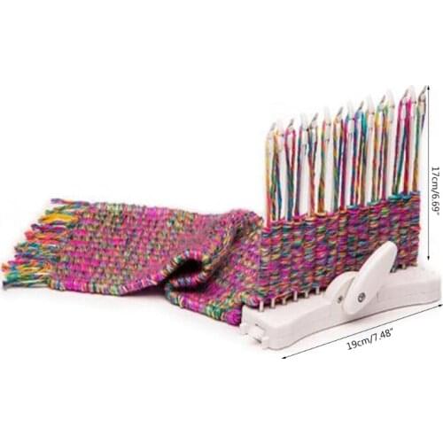 Scarf Knitting Machine Manual Scarves Weaving Loom Needles DIY Craft Wool Yarn P31B