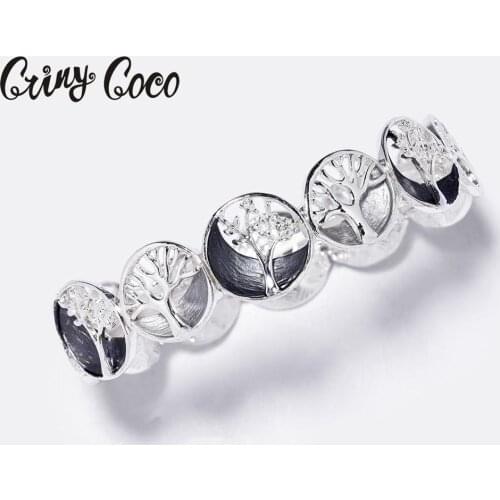 New 2020 Round Tree of life bransoletki damskie Womens Bracelet Adjustable Elastic rope Bracelet wedding Jewelry 2020 hit