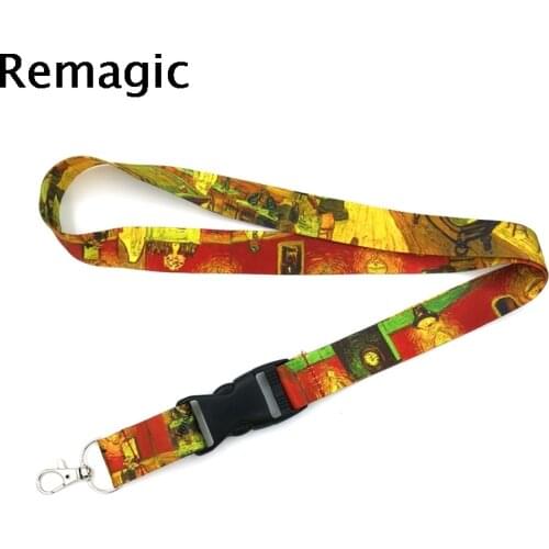 20pcs The Night Cafe in the Place Lamartine in Arles Art Key Chain webbings ribbons Neck Strap for Phone Keys ID Card Lanyards