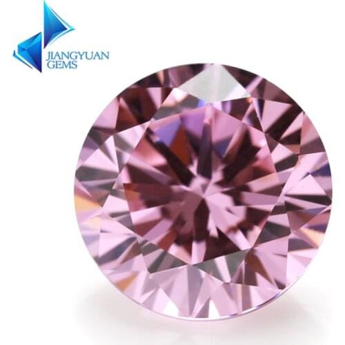 3~16mm wholesale 5A cz stone brilliant round cut pink cz stone for sale