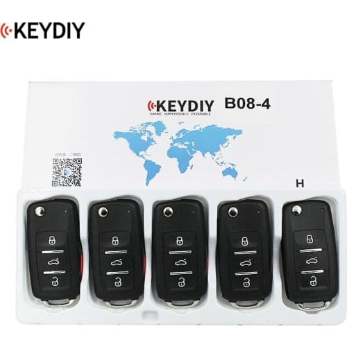 5PCS/LOT, KEYDIY 3+1 Buttons Universal Remote Control Key B-Series B08-3+1 for KD MINI KD900 KD900+,URG200 KD-X2