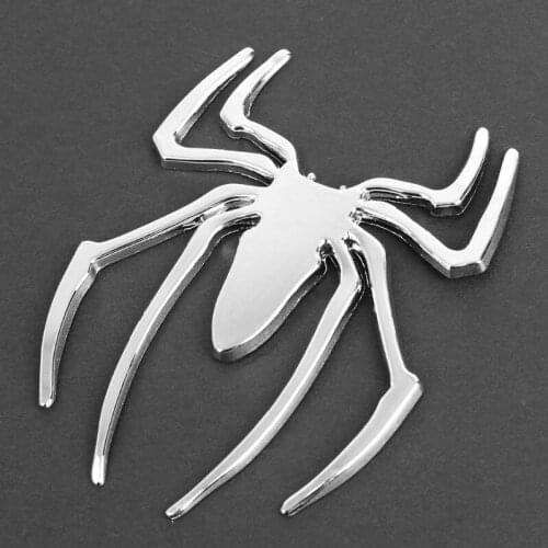 652F 3D Car Sticker HOT Universal Metal Spider Emblem Motor Decal Ornament