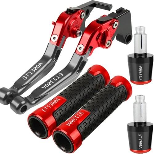 For Honda ST 1300A ST1300A Motorcycle Aluminum Parts CNC Brake Clutch Lever Handlebar Handle Grips Ends 2003 2004 2005 2006 2007