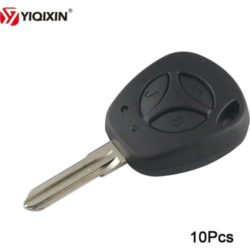 YIQIXIN 10Pcs 3 Button Replacement Remote Car Key Shell For Lada Uncut Blade Blank Auto Key Case Cover Keyless Entry Key