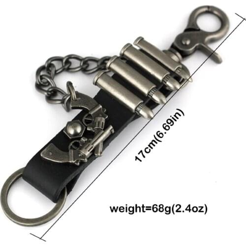 Bullet keychain for men key ring creative car key chain revolver keychain sleutelhanger chaveiro llaveros hombre