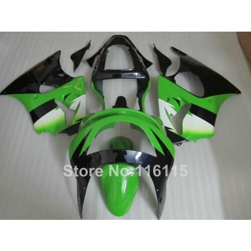 Motorcycle parts for Kawasaki ZX6R 1998 1999 white green black Ninja 636 ZX 6R 98 99 plastic fairings set PP15