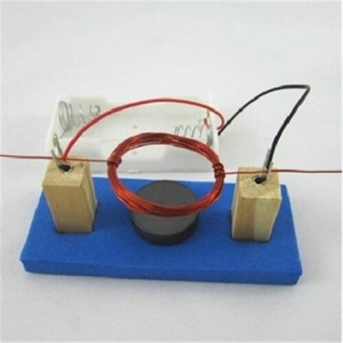 DIY DC Electric Motor Students Physical Production Tecnologia Science Experiment Equippment Blue Easy Control Material Child Toy