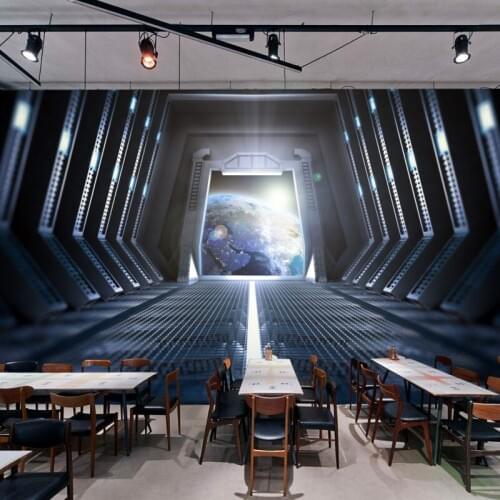Photo wallpaper 3D stereo custom wallpaper space bar KTV space background high quality mural Wallpaper