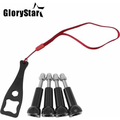 GloryStar 3pcs Aluminum Aloy Thumb Knob Bolt Nut Screw + Square Wrench Spanner For GoPro OSMO YI XIAOMI SJ 360 SPORT