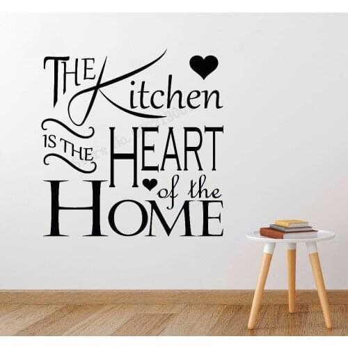 Art Wall Sticker Kitchen Room Decoration Vinyl Art Removeable Poster Heart Home Mural Dining Room Sticker LY111