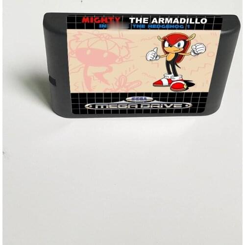 Mighty The Armadillo - In Soniced Game The Hedgehog 1 - 16 Bit MD Game Card for Sega Megadrive Genesis Game Console Cartridge