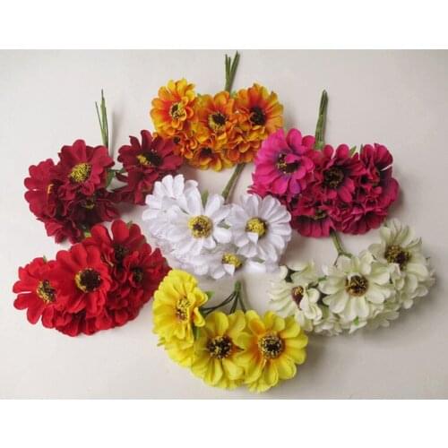 Artificial flowers head Sunflower small bouquet cloth simulation DIY flower wreath wrist corsage 4CM