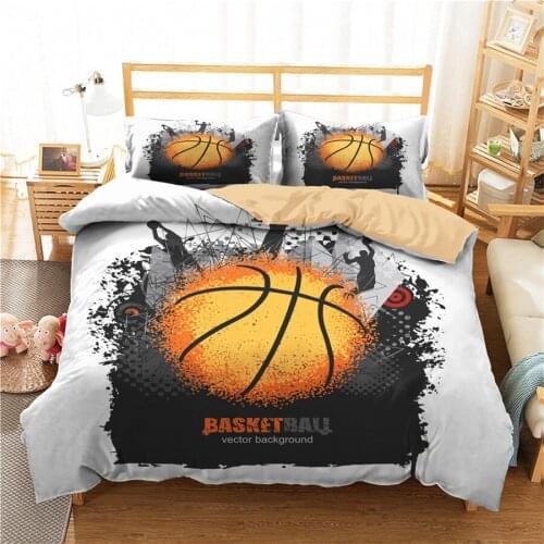 A Bedding Set 3D Printed Duvet Cover Bed Set Sport Basketball Home Textiles for Adults Bedclothes with Pillowcase #LQ19