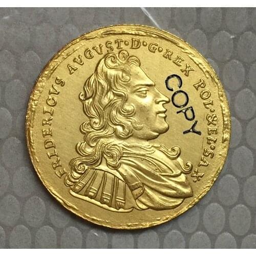 24-k Gpld-Plated 1697 Poland coins COPY 27.6mm