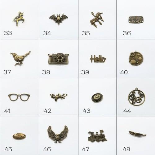 Leather Notebook Accessory Series3 Metal Charm Vintage Creative Hanging Drop Pendant Bookmark decoration for diary journay