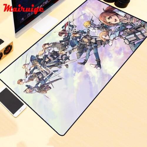 Mairuige Attack on Titan Anime Mouse Pad PC Laptop Gaming Accessories Manga Large XXL Mousepad Gamer Computer Keyboard Desk Mat