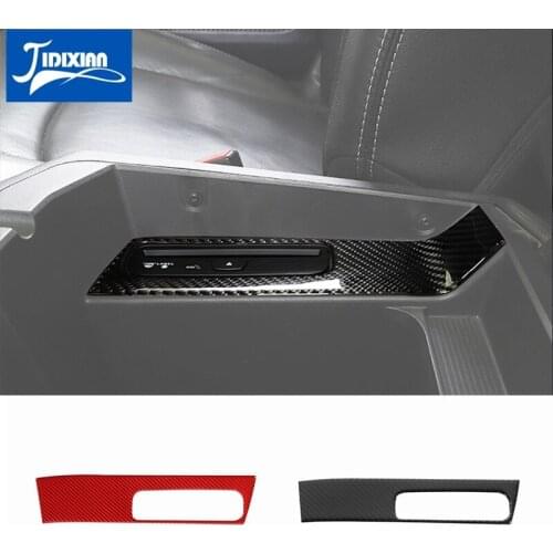 MOPAI Soft Carbon Fiber Car CD Switch Button Panel Decoration Cover Sticker for Dodge Ram 2010-2015 Car Interior Accessories