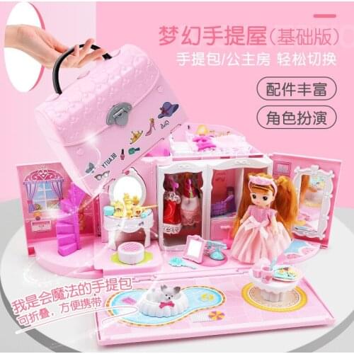 Small Directors for GIRLS Suitcase Play House Toys Castle Kitchen Princess Pet House Set Birthday Gift