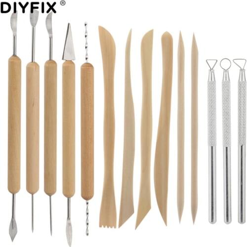 Clay Sculpting Set Sculpt Smoothing Wax Carving Pottery Ceramic Tool Polymer Shapers Modeling Carved Art DIY Hand Tools Kit