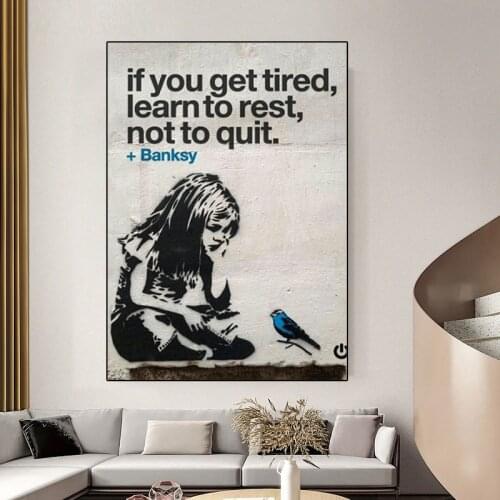 Banksy Street Graffiti Girl Modular Canvas Painting Posters and Prints Wall Art Pictures for Living Room Cuadros Home Decoration