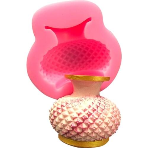 Half flower pot silicone mold chocolate flip sugar cake decoration baking tool drop glue gypsum candle mold soap resin moulds