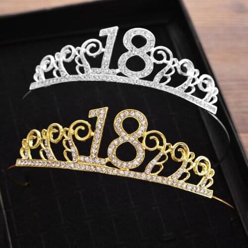 Mother 60 Years Old GirlsTiaras Headbands for Birthday Cake Prom Party Crown 25 40 50 18 Bridal Wedding Hair Jewelry
