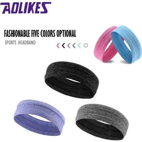 Sport Fitness Outdoor Sweat Absorb Headband Exercise Headwear Yoga Running Hairband Forehead Jogging Sweatbelt Antislip 5 Colors