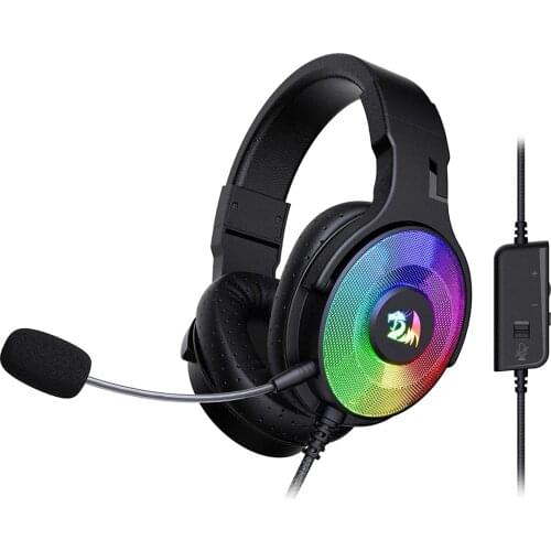 Redragon H350 Pandora RGB Wired Gaming Headset Dynamic RGB Backlight Stereo Surround-Sound for PC/PS4/XBOX One/NS