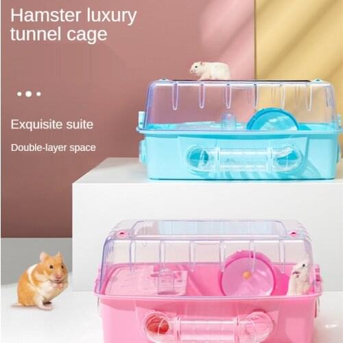 DIY Transparent Hamster Cage Dwarf Rat Chipmunk Golden Bear Track Landscape Cage Small Pet Tunnel Cage Small Pet Accessories