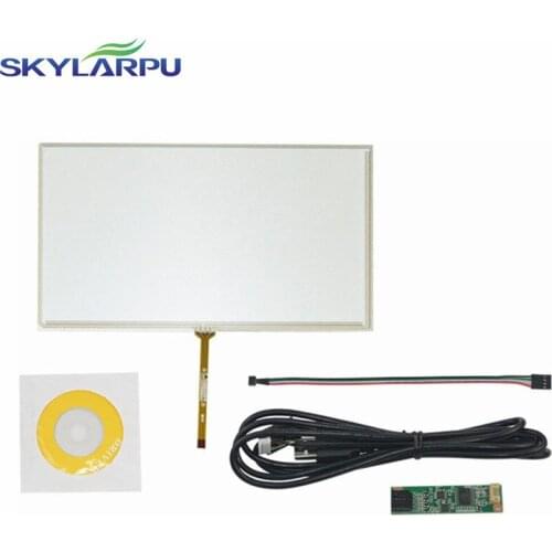 Skylarpu New 9 inch 4 Wire Resistive Touch Screen Panel Digitizer USB 211*126mm Screen touch panel Glass Free shipping
