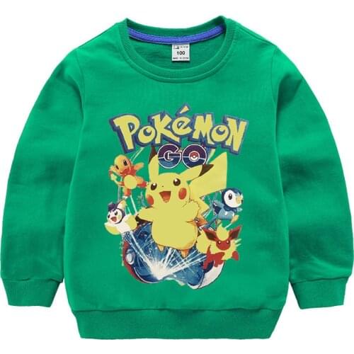 Takara Tomy Pikachu Pokemon Boys Hoodies for Teenagers Childrens Sweatshirt for Girls Sweat Shirt Child Kids Hoodies Clothes